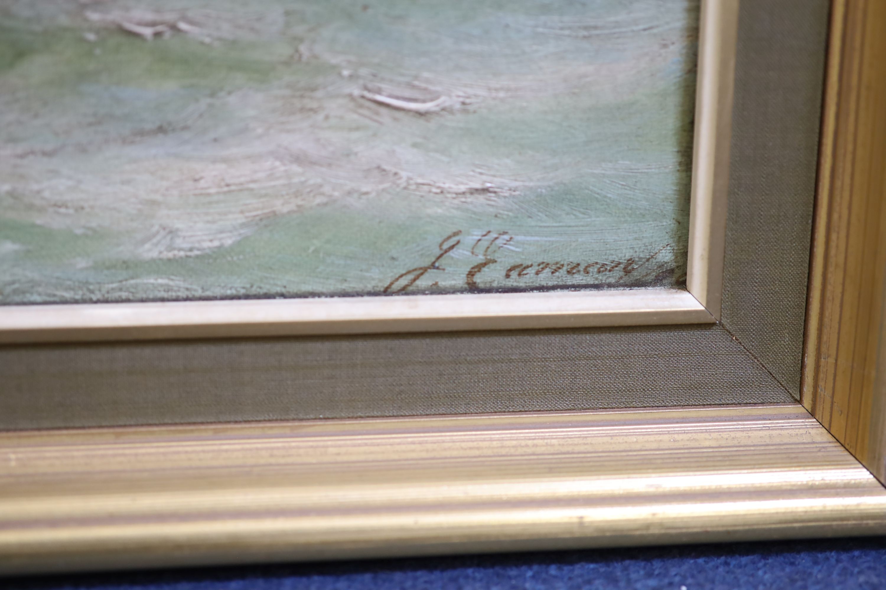 Joseph Eaman (1853-1907), Off Scarborough & Whitby, pair of oils on canvas, 29 x 60cm.